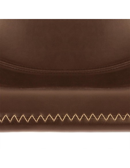 Lot De 2 Chaises De Bar Lois Effet Cuir Marron Atmosphera