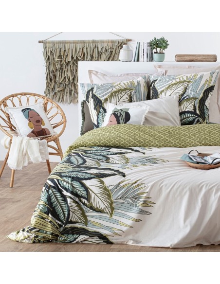 Parure De Lit Oceania 240x220 Vert Atmosphera