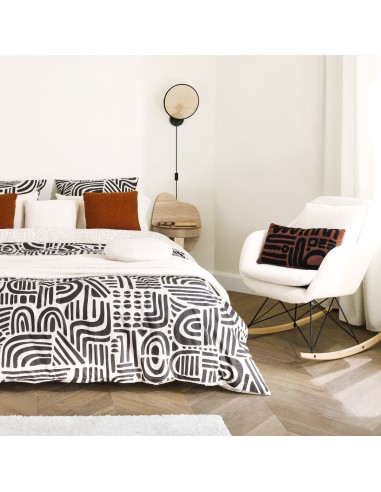 Parure De Lit Tipu 240 x 220 Noir Blanc Atmosphera