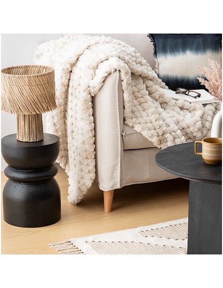 Table À Café Totem Jafar En Bois Noire Atmosphera