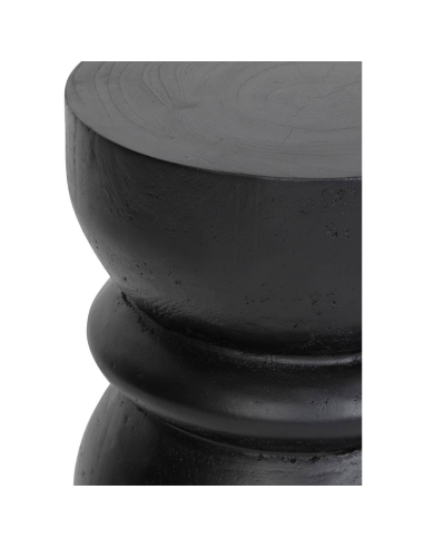 Table À Café Totem Jafar En Bois Noire Atmosphera