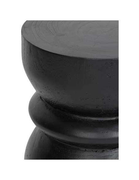 Table À Café Totem Jafar En Bois Noire Atmosphera