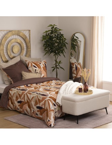 Parure De Lit Imprimée Elba 240x220 Terracotta Atmosphera