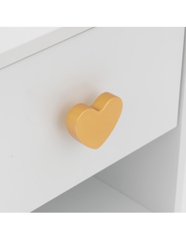 Table De Chevet Pour Enfant 1 Tiroir Amour Blanc Atmosphera For Kids