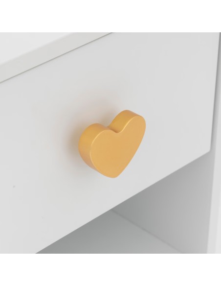 Table De Chevet Pour Enfant 1 Tiroir Amour Blanc Atmosphera For Kids