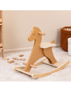 Cheval À Bascule En Bois Marron Atmosphera For Kids 2