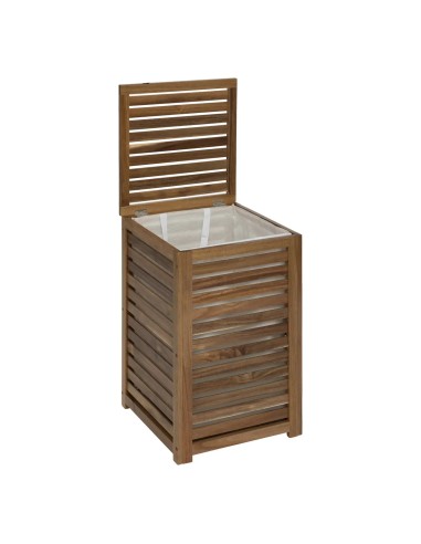 Panier À Linge 65 l Acacia Marron Five