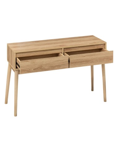 Console 2 Tiroirs Abana Effet Chêne Beige Five