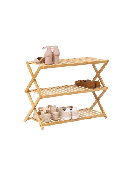 Meuble Range Chaussures Pliable 9 Paires En Bambou Five