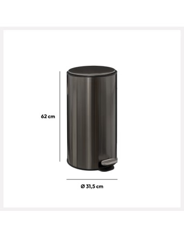 Poubelle De Cuisine À Pédale Delta 30L En Inox Five