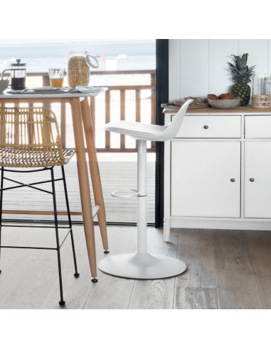 Chaise De Bar Haute Aiko Blanc Atmosphera