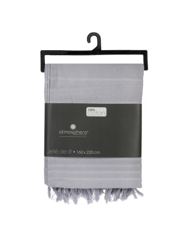 Jeté De Lit 160x220 Gris Clair Atmosphera
