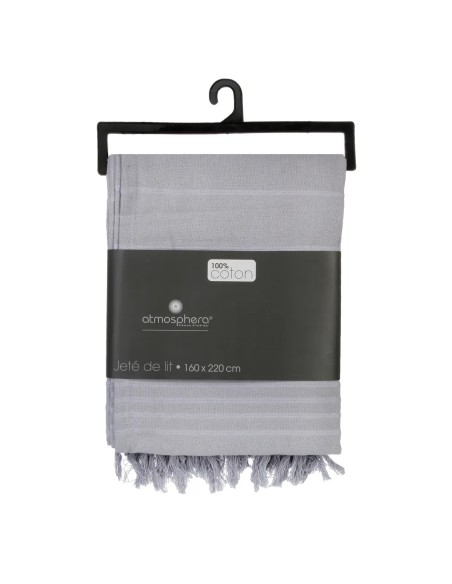 Jeté De Lit 160x220 Gris Clair Atmosphera