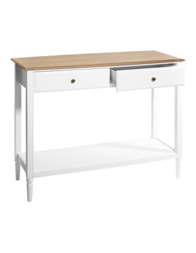 Console 2 tiroirs Solen Blanc Atmosphera