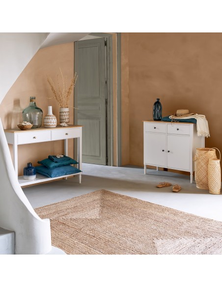 Console 2 tiroirs Solen Blanc Atmosphera