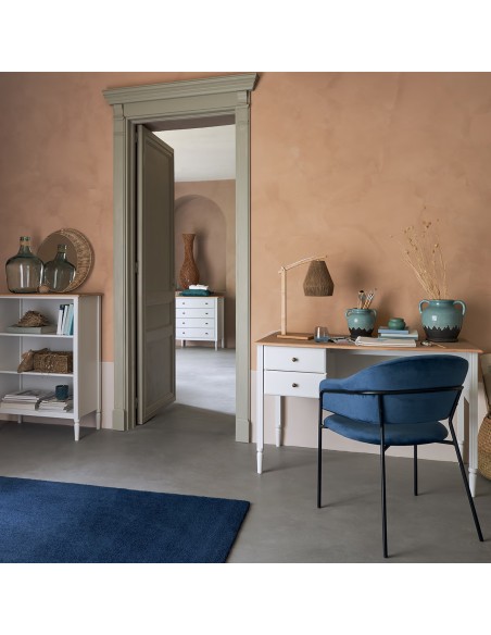 Bureau 2 Tiroirs Solen Blanc Atmosphera