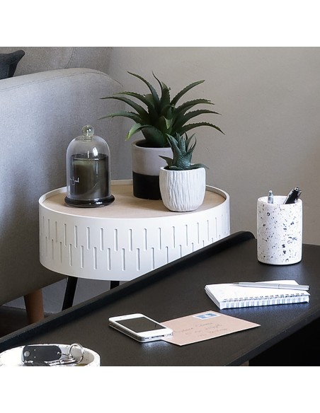 Table A Café Coffre Shiro Blanche Amosphera