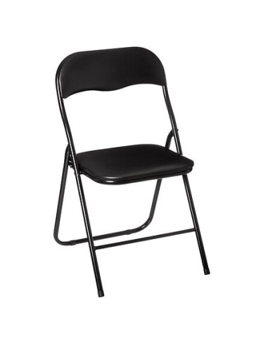 Ensemble Table pliante avec 2 chaises PVC Noire Five