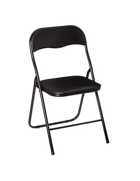 Ensemble Table pliante avec 2 chaises PVC Noire Five