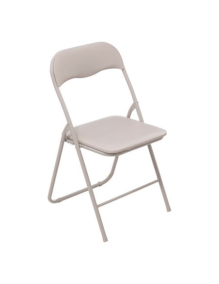 Ensemble Table pliante avec 2 chaises PVC Beige Five