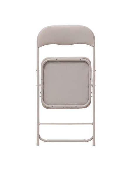 Ensemble Table pliante avec 2 chaises PVC Beige Five
