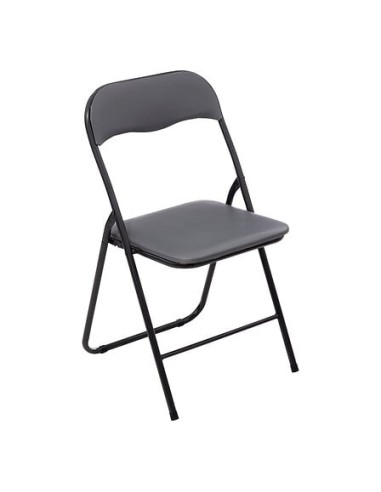 Ensemble Table pliante avec 2 chaises PVC Gris Five