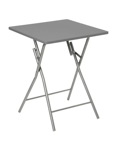 Ensemble Table pliante avec 2 chaises PVC Gris Five