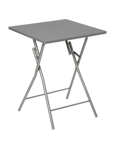 Ensemble Table pliante avec 2 chaises PVC Gris Five