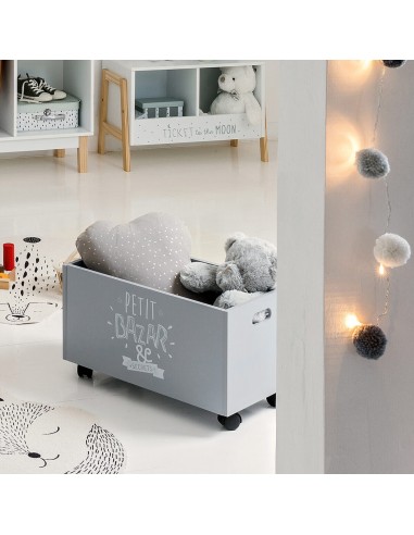 Coffre à jouets rose à roulettes Atmosphera for kids