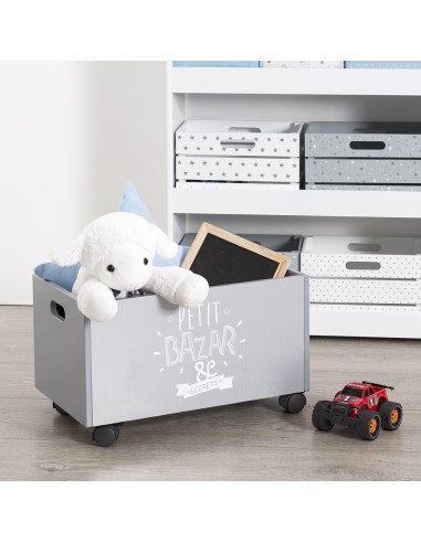 Coffre à jouets rose à roulettes Atmosphera for kids