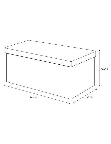 Coffre Banc Pliable Bouclette Blanc Home Deco Factory