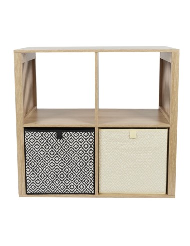 Rangement modulable 4 cases Klaus Marron Home Deco Factory