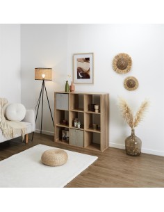 Rangement modulable 9 cases Klaus Marron Home Deco Factory 2