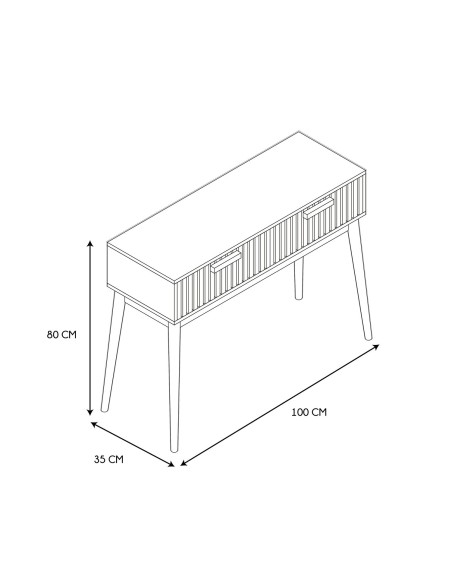 Console En Bois Klaus Marron Home Deco Factory