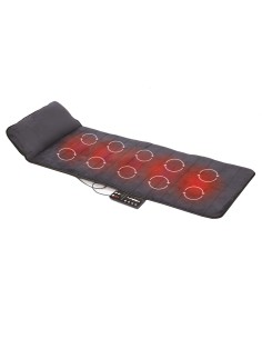 Matelas De Massage Chauffant Anti-Stress 10 Zones Gris