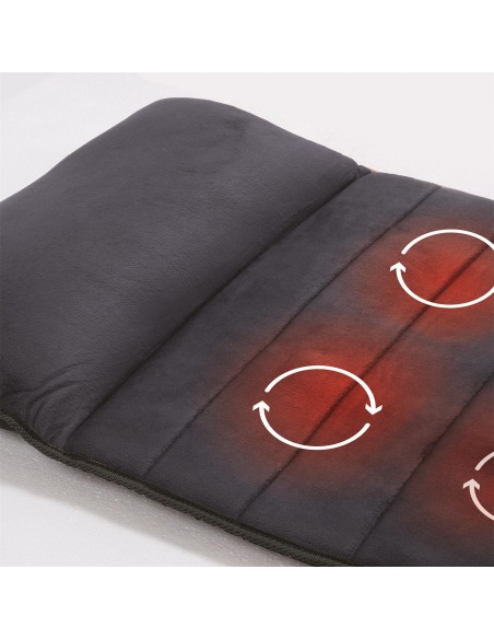 Matelas De Massage Chauffant Anti-Stress 10 Zones Gris