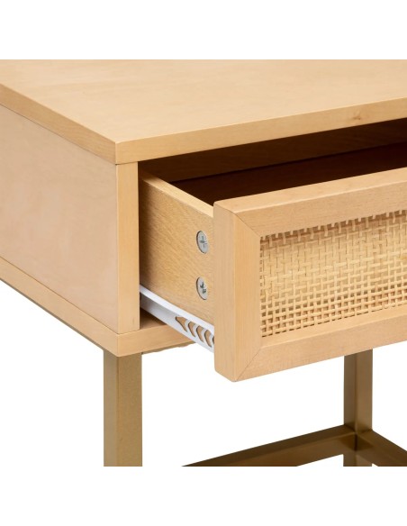 Table De Chevet 1 Tiroir Rayo Beige Atmosphera