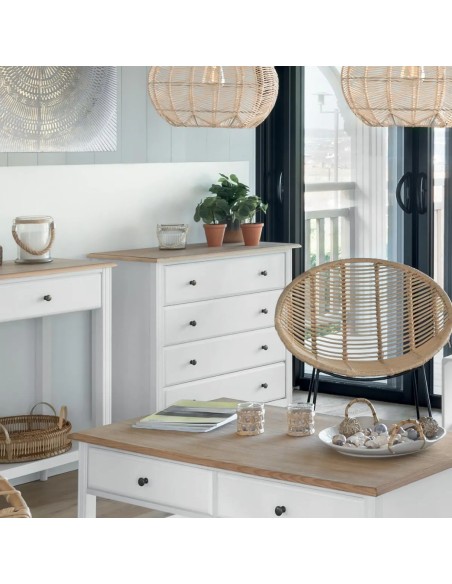 Commode 4 tiroirs Solen Blanc Atmosphera