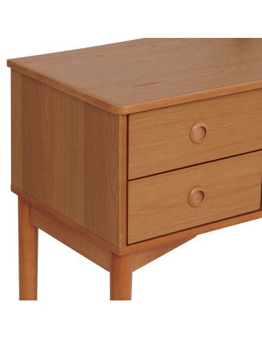 Coiffeuse 2 tiroirs Charlie Marron Atmosphera