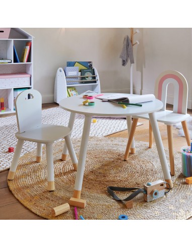 Table D'appoint Enfant En Bois MDF Douceur Atmosphera Blanc