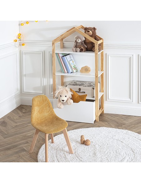 Bibliothèque Maison En Bois Blanc Atmosphera