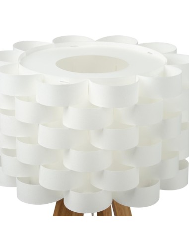 Lampadaire blanc Moki en bambou H150 Atmosphera