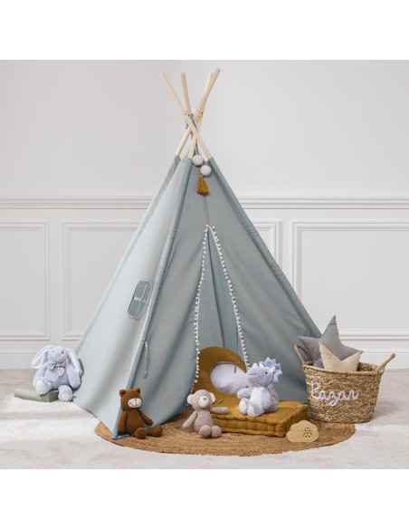 Tipi enfant Wapi Bleu Gris Atmosphera