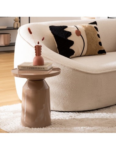 Table À Café Totem Sita Métal Beige Atmosphera