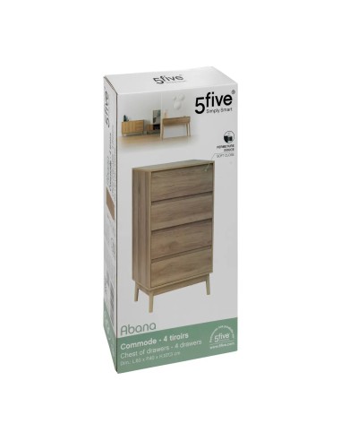 Commode 4 tiroirs Abana Beige Five