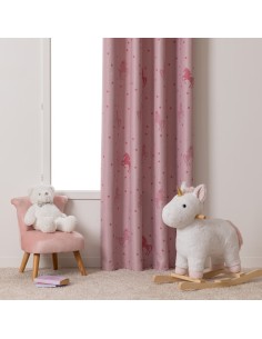 Rideau enfant occultant Glow Licorne Atmosphera 2