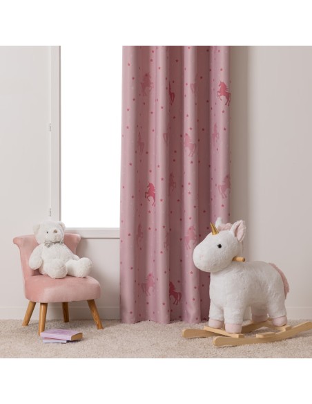 Rideau enfant occultant Glow Licorne Atmosphera