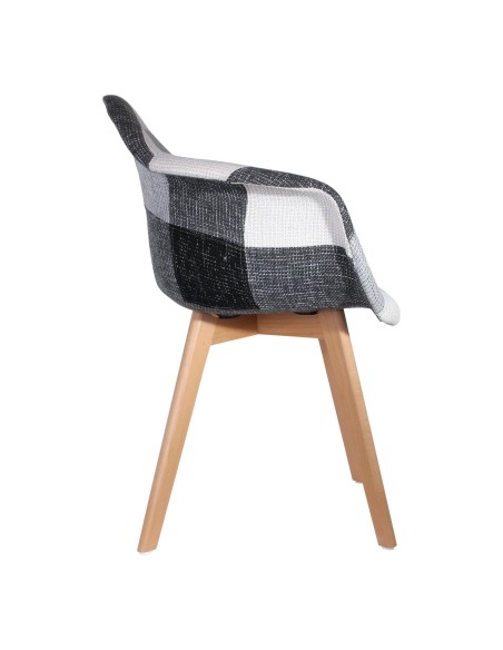 Lot De 2 Fauteuils Patchwork Noir Et Blanc Home Deco Factory