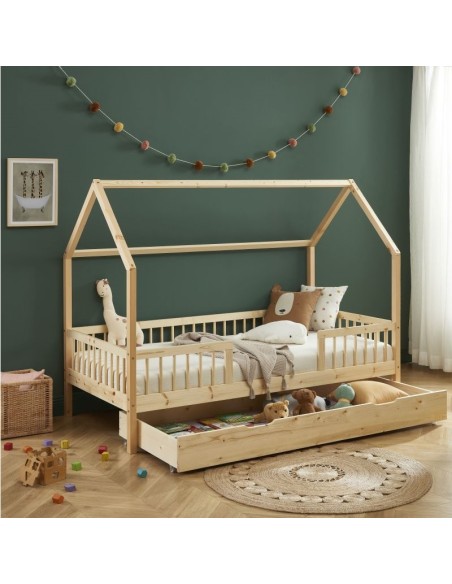 Ensemble Lit Tiroir Fantilou avec matelas enfant 90x190 - Laïba Kids