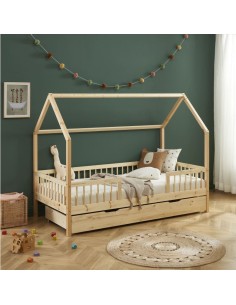 Ensemble Lit Tiroir Fantilou avec matelas enfant 90x190 - Laïba Kids 2